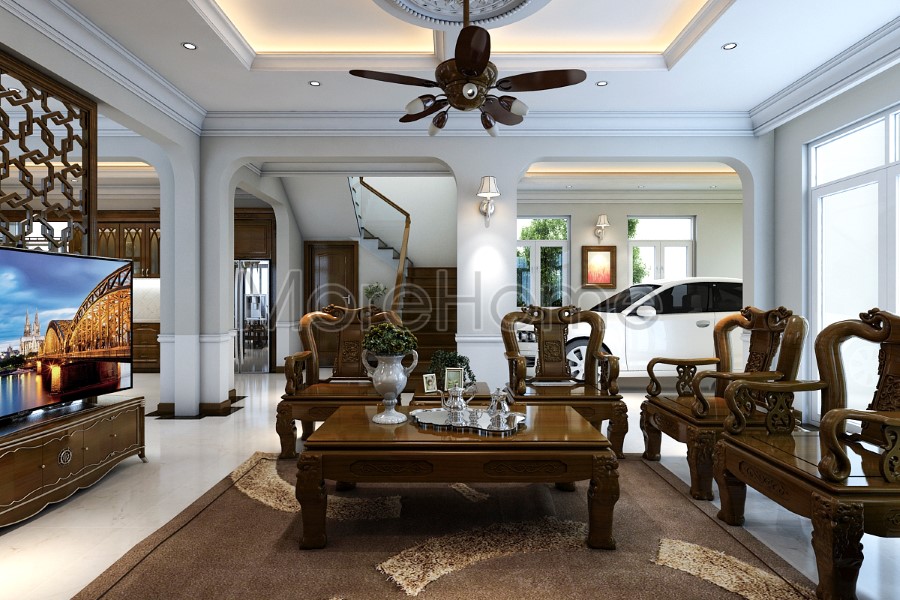 Thiết kế biệt thự Nam Long noi-that-tan-co-dien