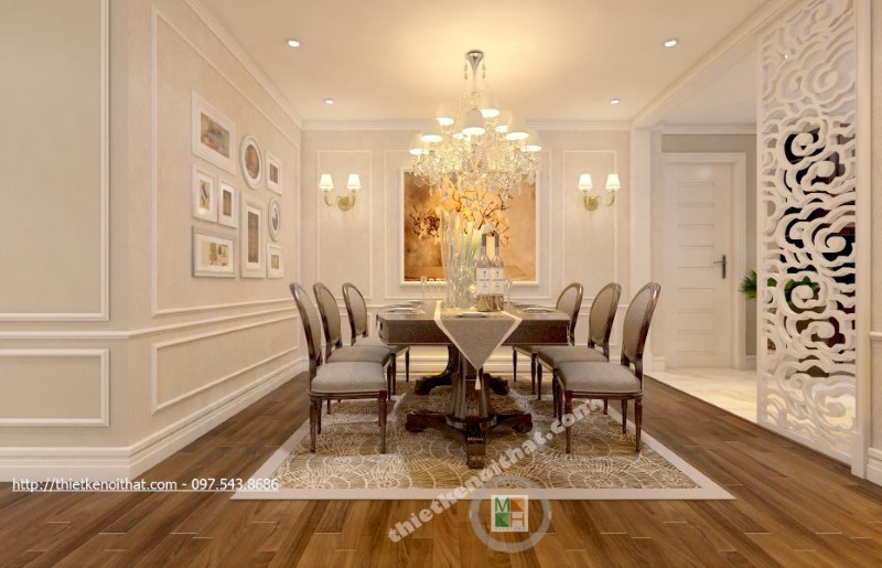 Mẫu bàn ăn gỗ óc chó cao cấp