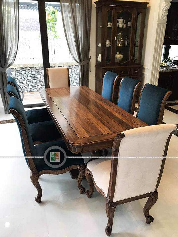 bàn ghế ăn gỗ óc chó