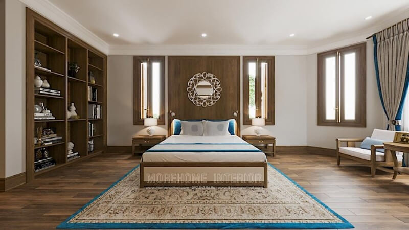 Mẫu giường ngủ gỗ óc chó cao cấp, sang trọng