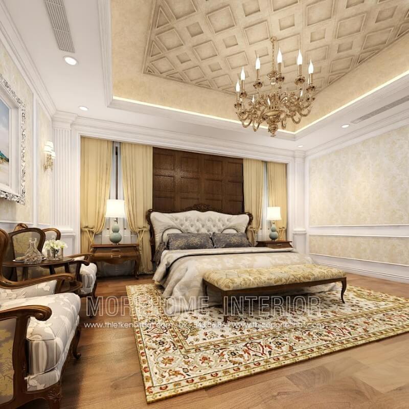 Mẫu giường ngủ gỗ óc chó cao cấp, sang trọng