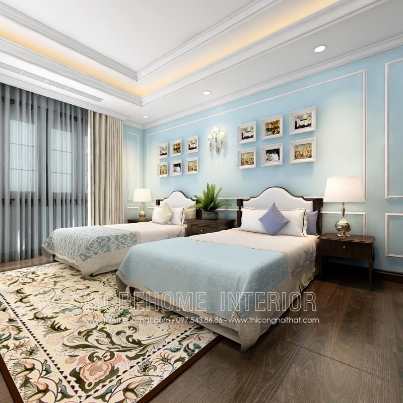 Mẫu giường ngủ gỗ óc chó cao cấp, sang trọng