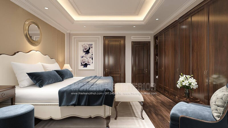 Mẫu giường ngủ gỗ óc chó cao cấp, sang trọng