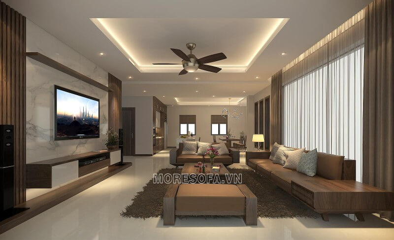 Mẫu sofa gỗ óc chó cao cấp