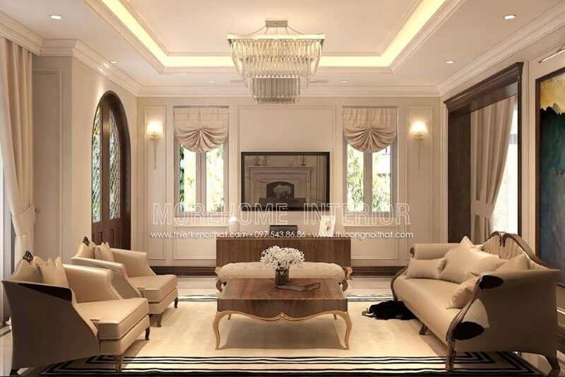 Mẫu sofa gỗ óc chó cao cấp