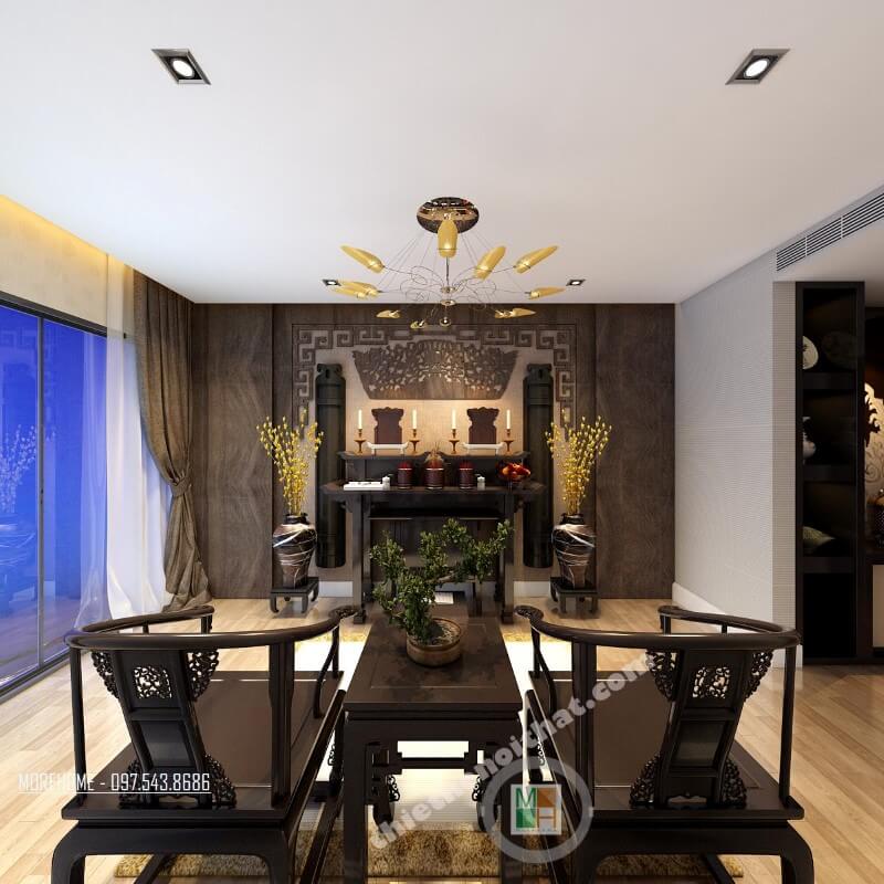 Tủ thờ gỗ óc chó đẹp cho nahf chung cư, nhà phố, biệt thự