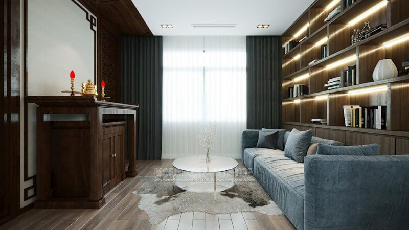 Tủ thờ gỗ óc chó đẹp cho nahf chung cư, nhà phố, biệt thự