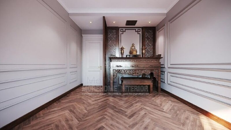 Tủ thờ gỗ óc chó đẹp cho nahf chung cư, nhà phố, biệt thự