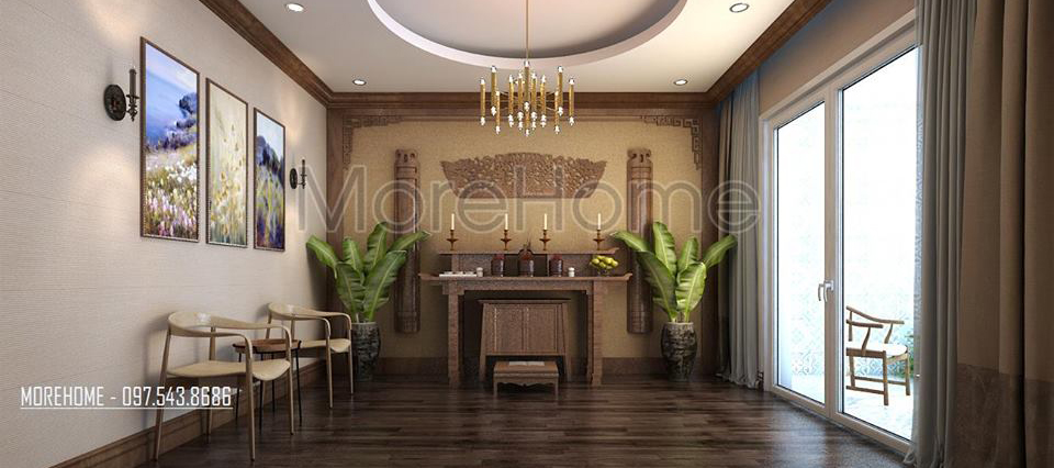 Tủ thờ gỗ óc chó đẹp cho nahf chung cư, nhà phố, biệt thự