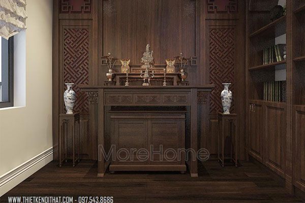 Tủ thờ gỗ óc chó đẹp cho nahf chung cư, nhà phố, biệt thự