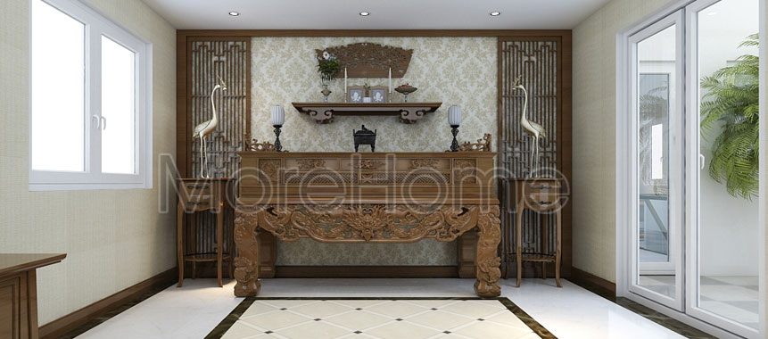 Tủ thờ gỗ óc chó đẹp cho nahf chung cư, nhà phố, biệt thự