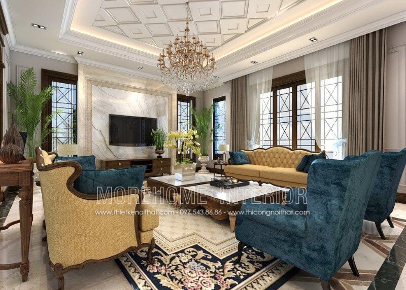 Mẫu sofa gỗ óc chó đẹp sang trọng