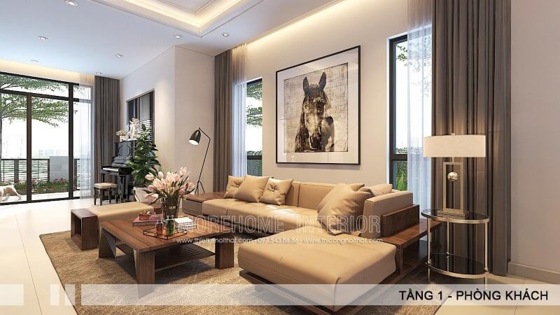 Thiết kế sofa gỗ óc chó bọc da được nhiều khách hàng sử dụng cho không gian vì sản phẩm mang đến sự sang trọng tiện nghi .