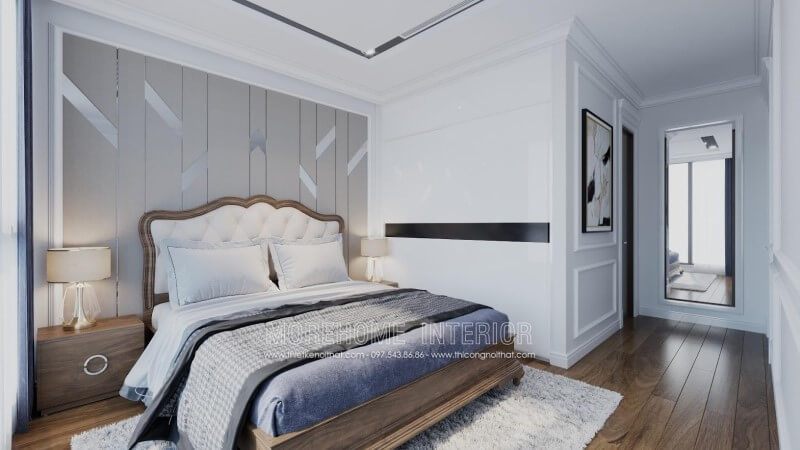 Mẫu tap đầu giường gỗ óc chó 2 ngăn hiện đại, sang trọng