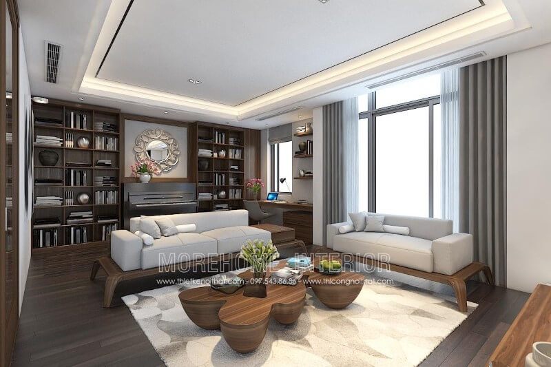 Sofa gỗ óc chó hiện đại luôn thể hiện đẳng cấp không gian sống hoàn hảo.