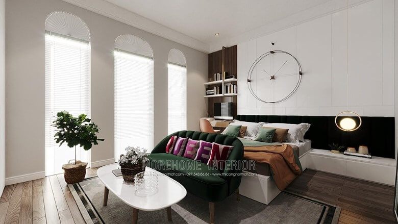 Mẫu thiết kế nội thất phòng ngủ để làm nên sự đẹp cho nhà phố.