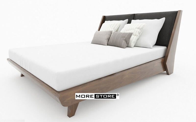 Giường ngủ MHG 00018 được thiết kế bằng gỗ óc chó cao cấp và có phần chân giường cực kỳ độc đáo.