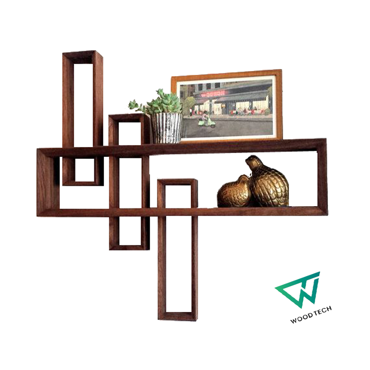 Trang trí nhà với kệ trang trí gỗ óc chó