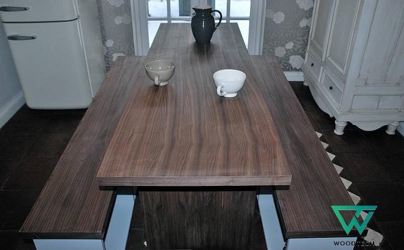 Không thể rời mắt trước các mẫu bàn ghế ăn gỗ óc chó đẹp và sang chảnh