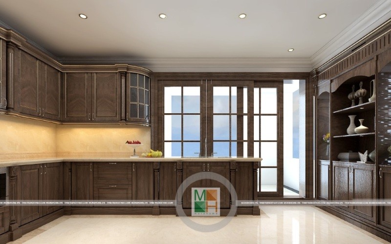 Báo giá tủ bếp gỗ óc chó chi tiết và đầy đủ nhất Báo giá tủ bếp gỗ óc chó chi tiết và đầy đủ nhất