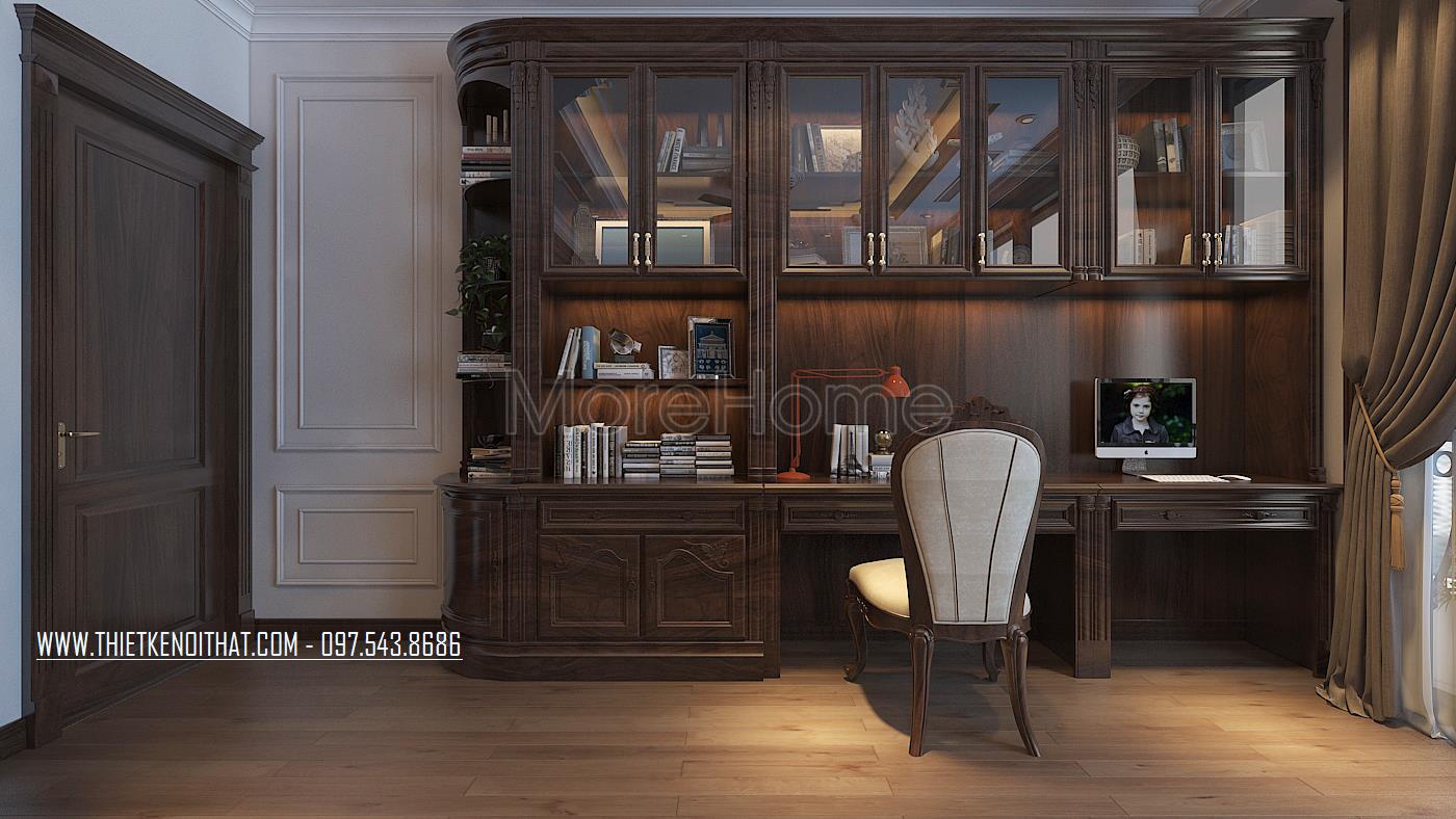 Những mẫu bàn làm việc gỗ óc chó đẹp mắt và lý do lựa chọn Morehome