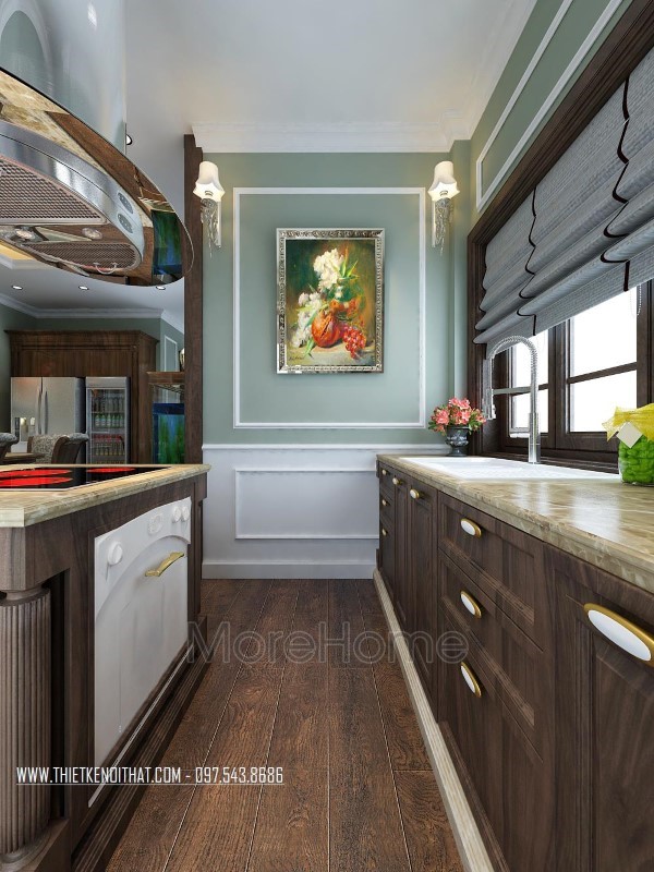 Những mẫu tủ bếp gỗ óc chó đẹp nhất 2018 Những mẫu tủ bếp gỗ óc chó đẹp nhất 2018