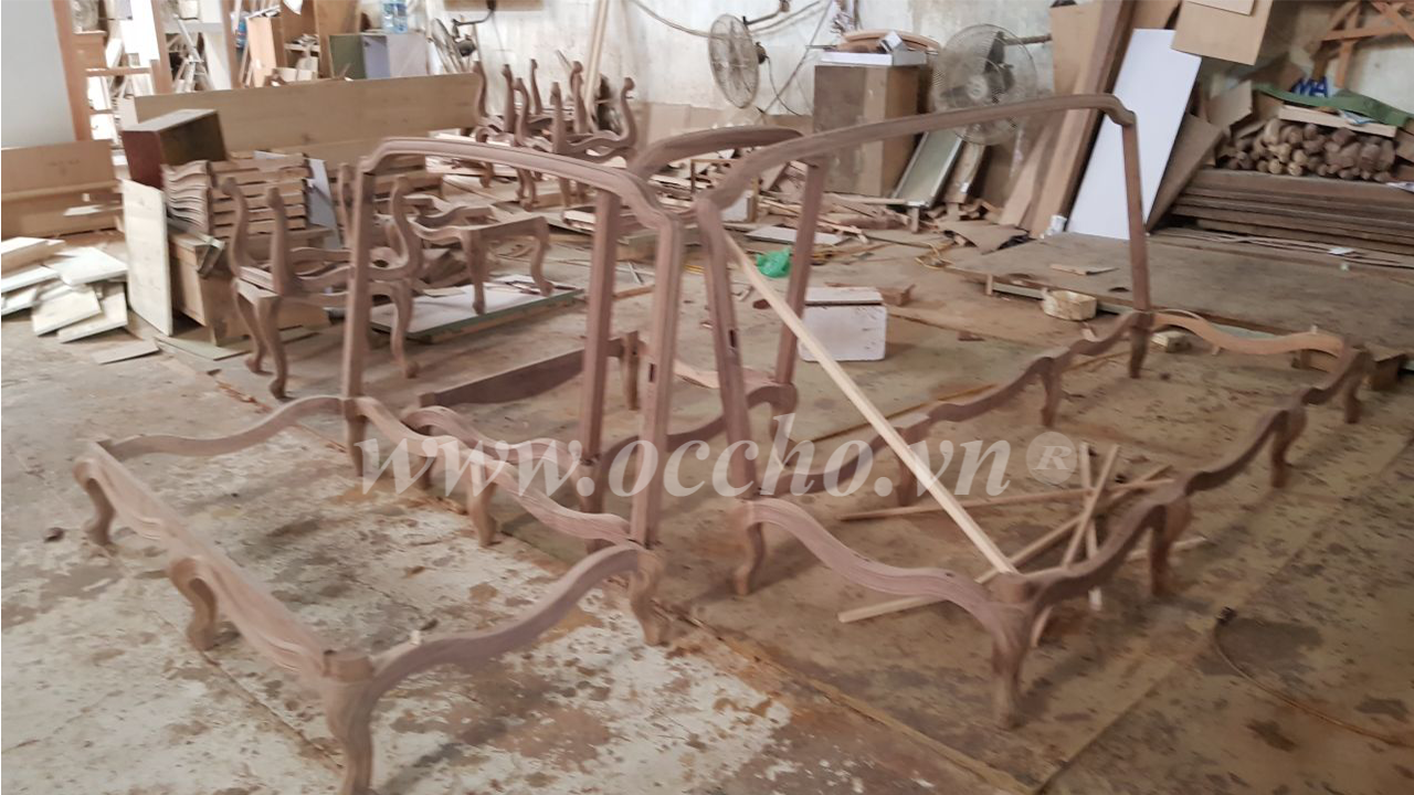 Nội thất gỗ óc chó khung-sofa-1