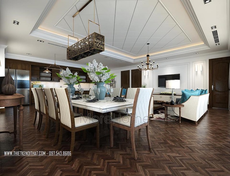 Mẫu bàn ăn gỗ óc chó cao cấp