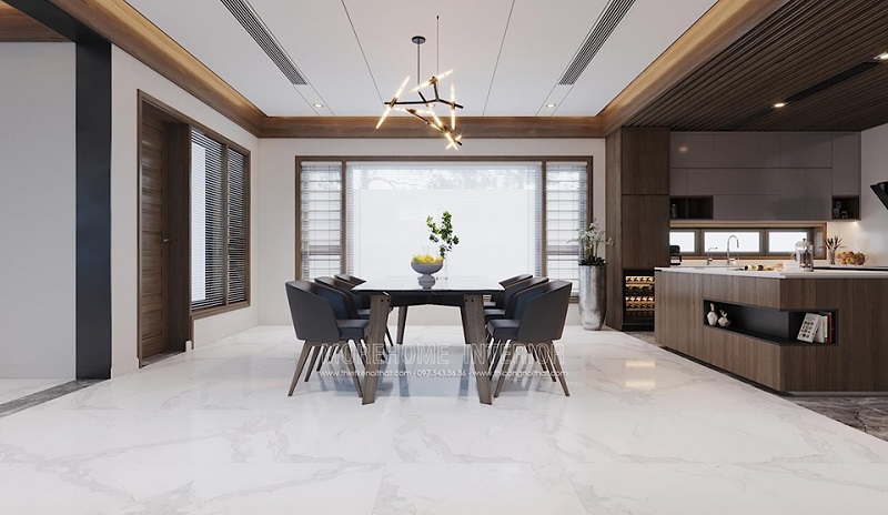 Mẫu bàn ăn gỗ óc chó cao cấp