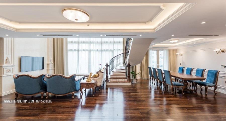 Thi công đồ gỗ óc chó tại chung cư Duplex Mandarin