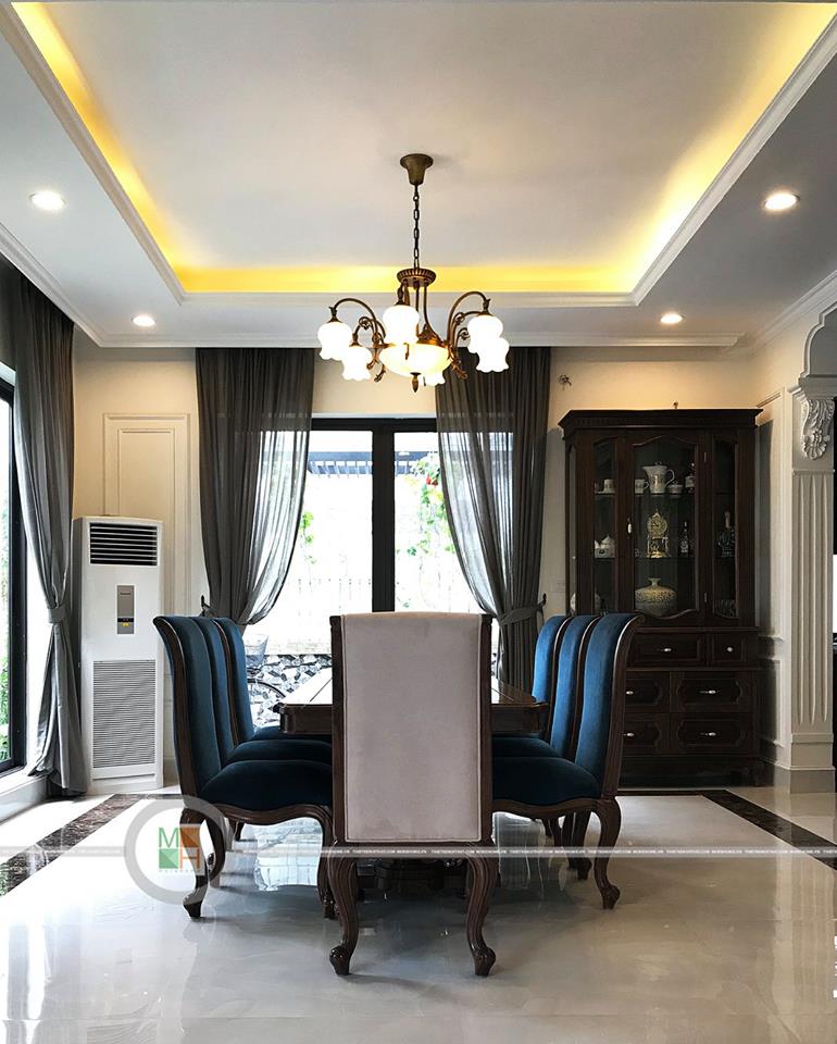 Bộ bàn ăn gỗ óc chó cao cấp